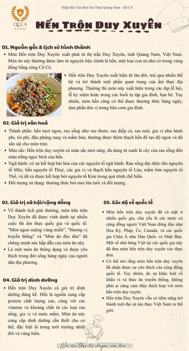 Hến trộn Duy Xuyên